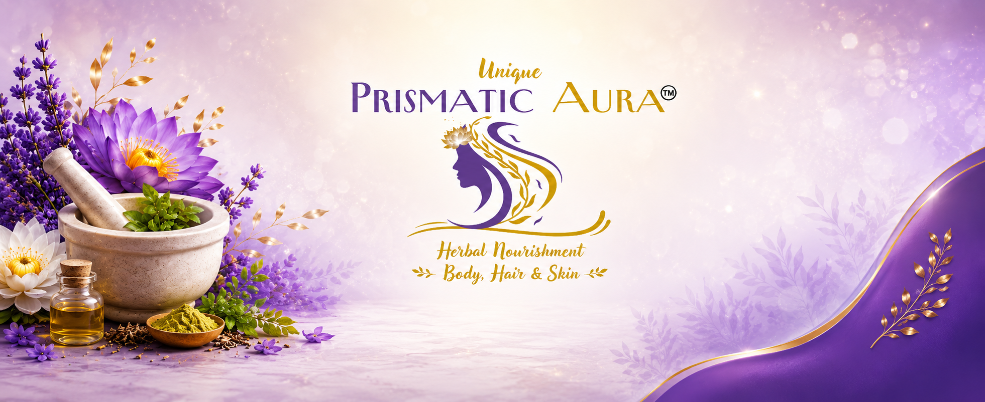 Unique Prismatic Aura brand hero banner